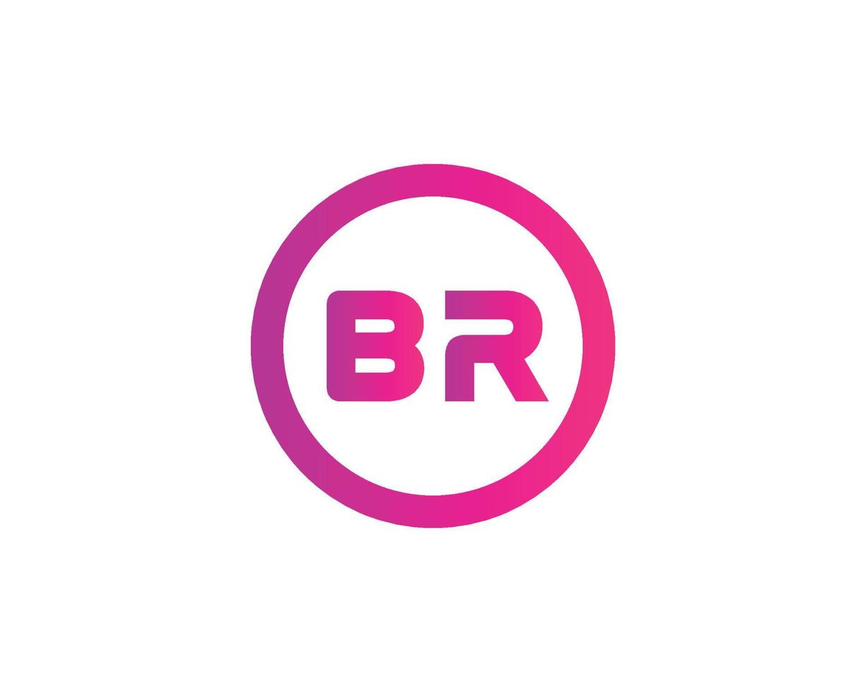 br rb logotyp design vektor mall