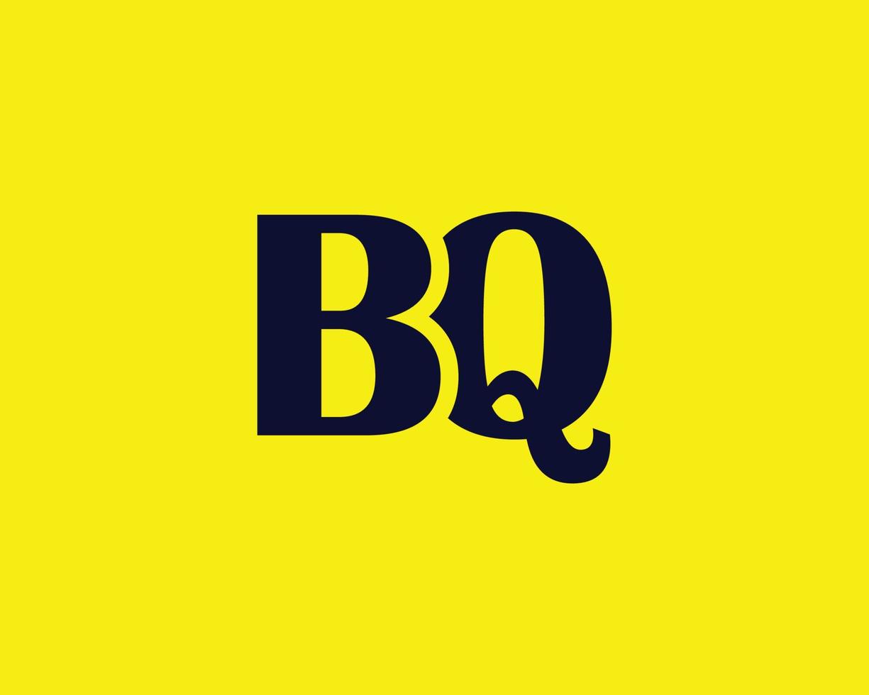 bq qb logotyp design vektor mall
