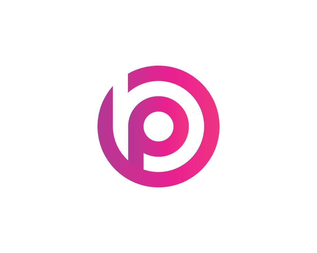 bp pb logotyp design vektor mall