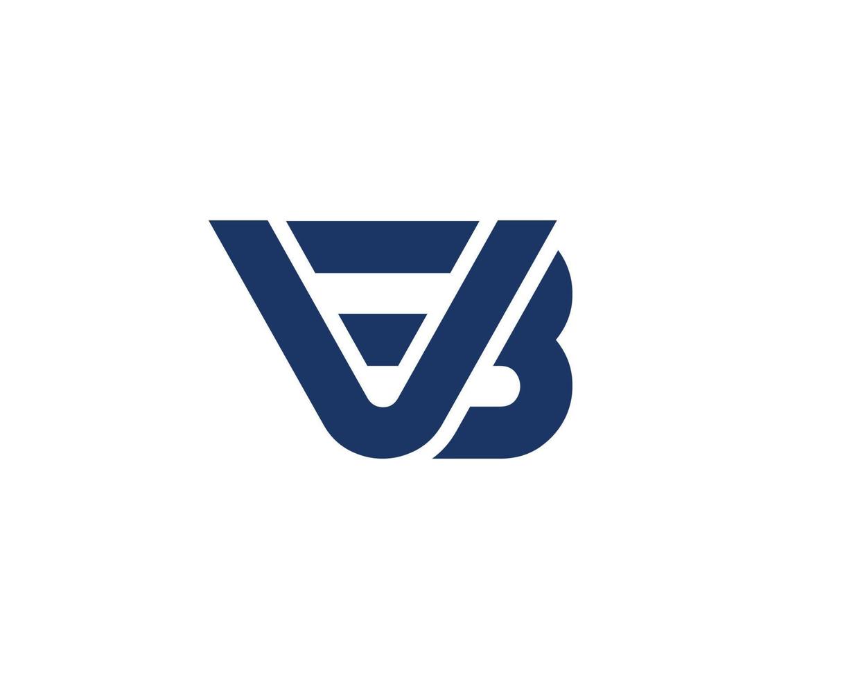 bv vb logotyp design vektor mall