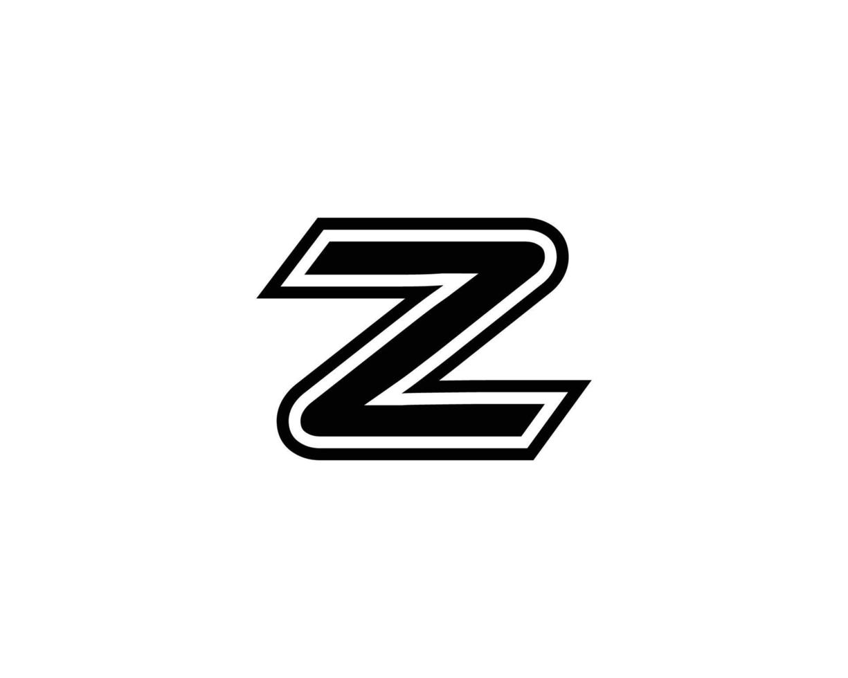 z zz logotyp design vektor mall