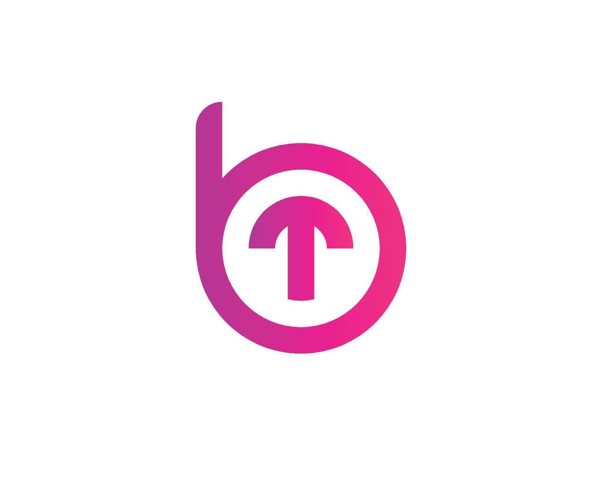 bt tb logotyp design vektor mall