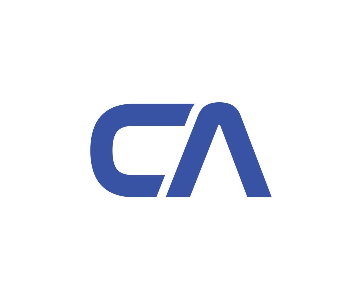 ca ac logotyp design vektor mall