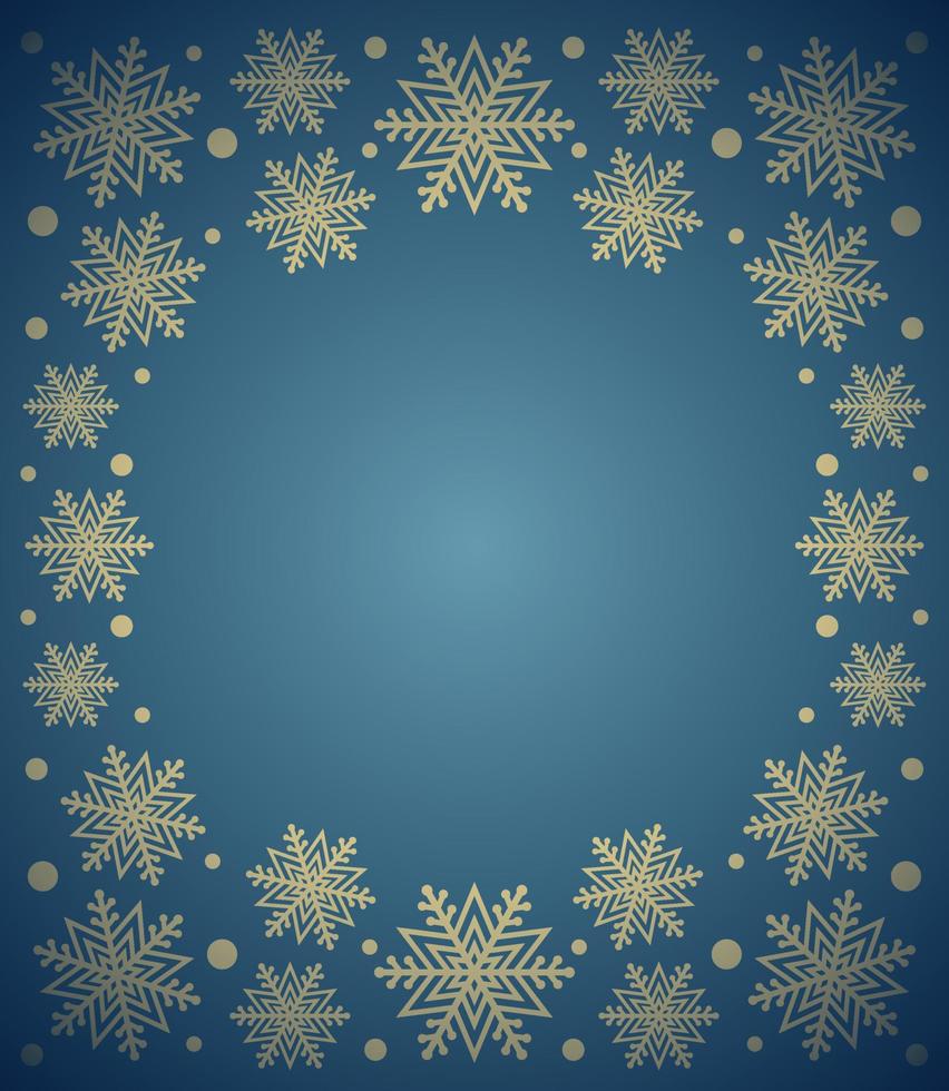 ny år bakgrund kort med snöflinga ,blå vektor