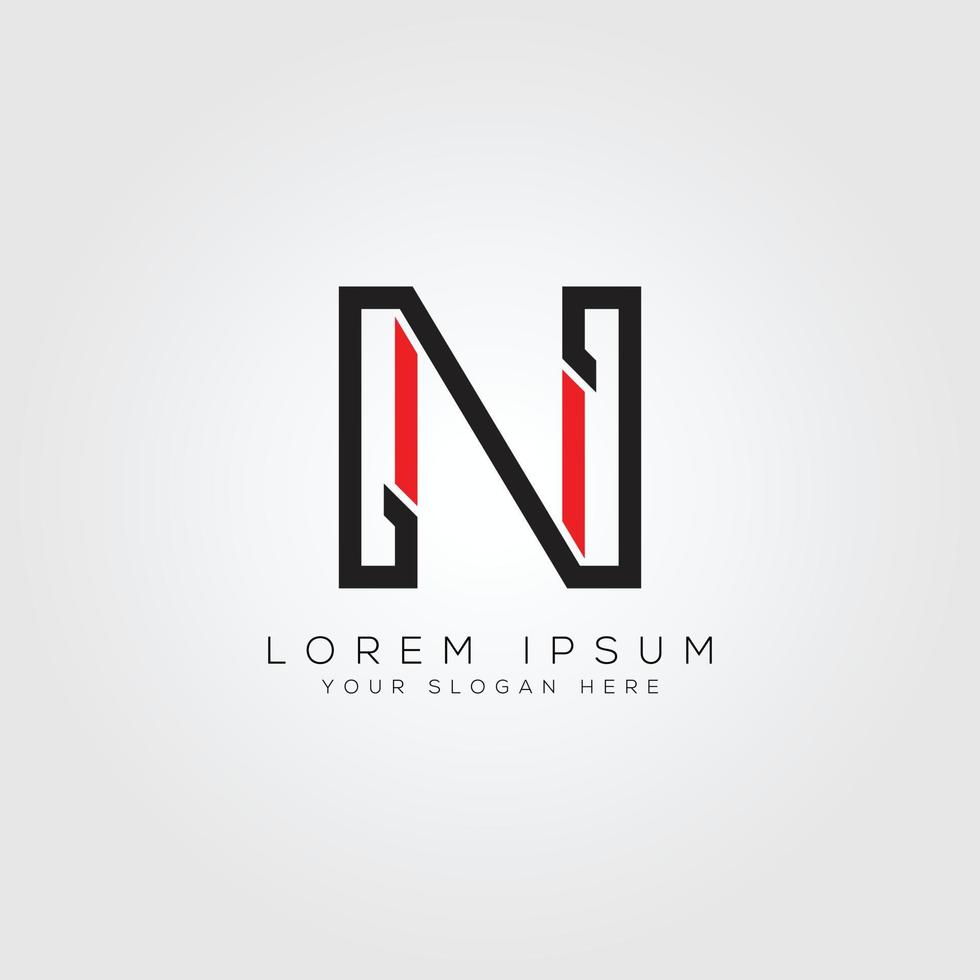 brev n logotyp ikon monogram design vektor mall element