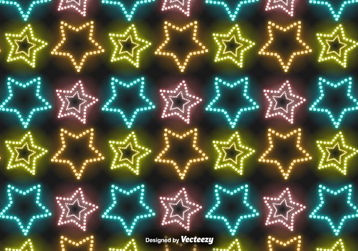 Vektor Neon Stars Pattern