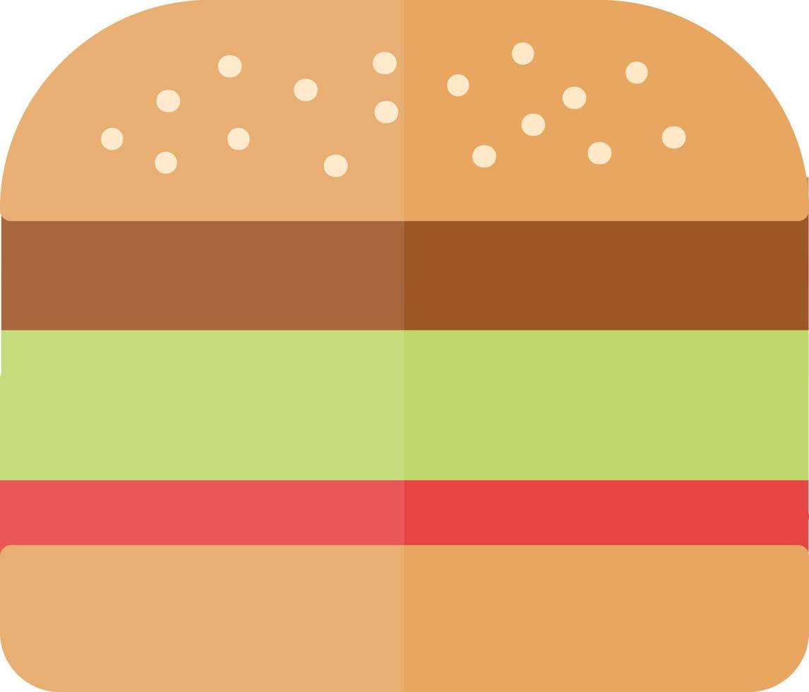 Hamburger flache Ikone vektor