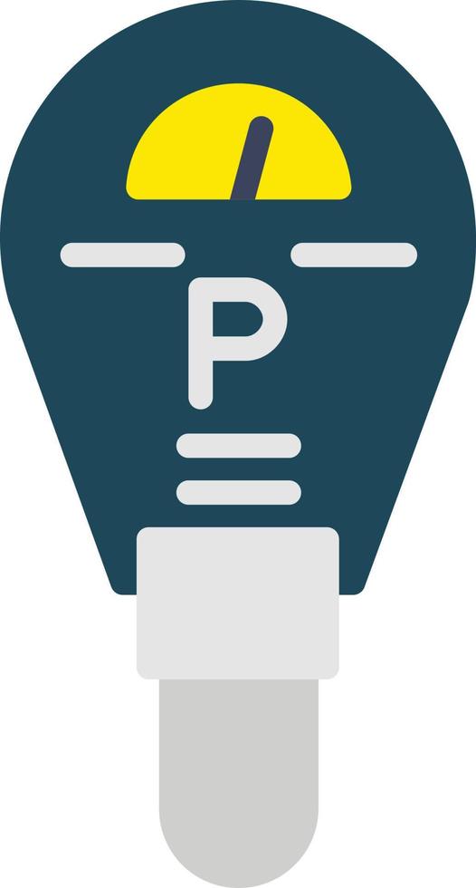 Parkuhr flaches Symbol vektor