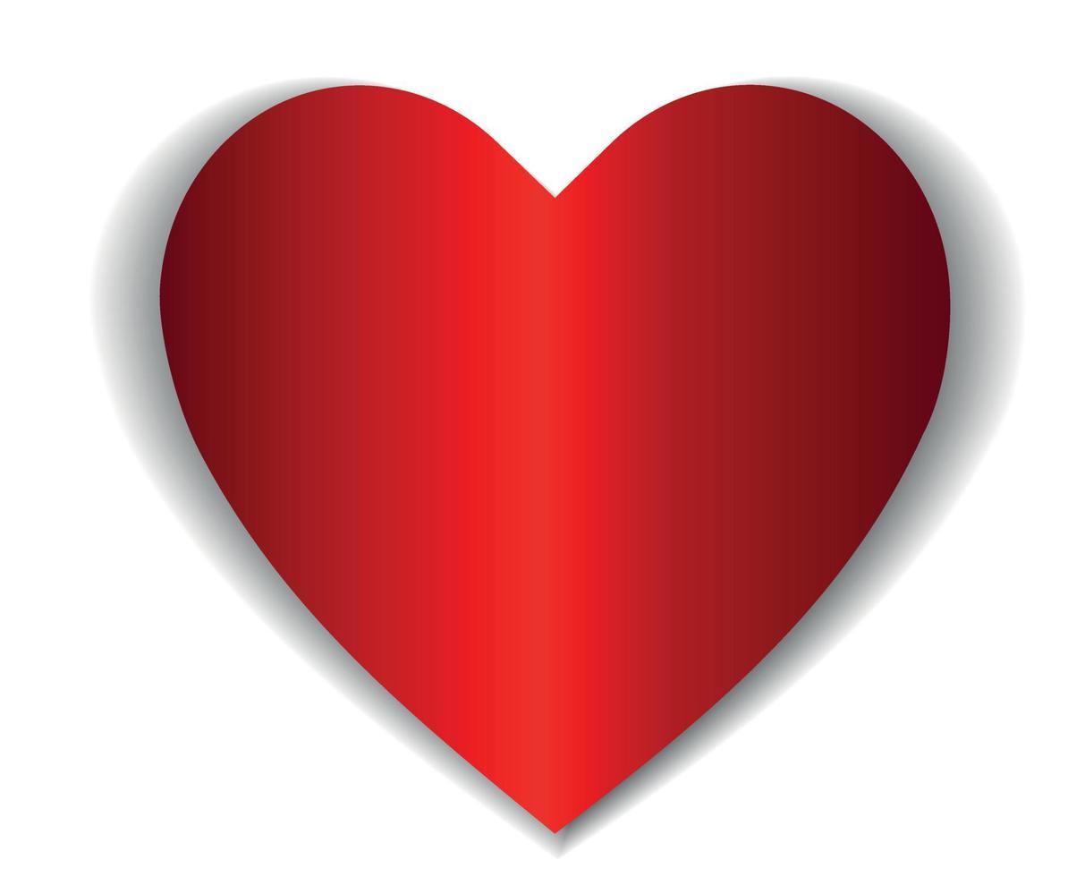 röd papper hjärtan valentines dag kort på vit bakgrund vektor