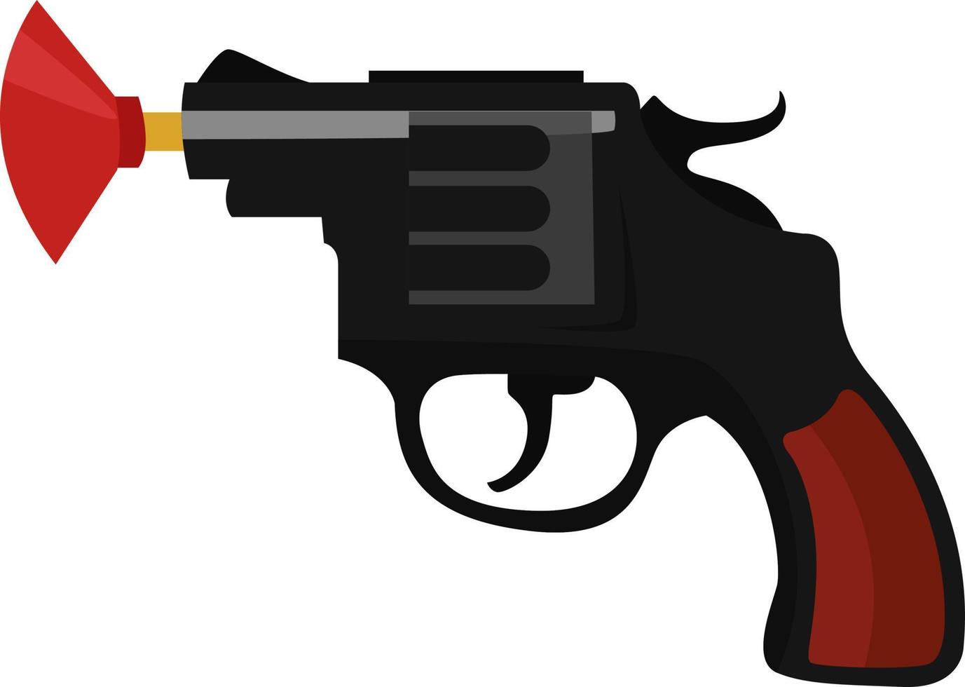 Spielzeugpistole, Illustration, Vektor auf weißem Hintergrund.