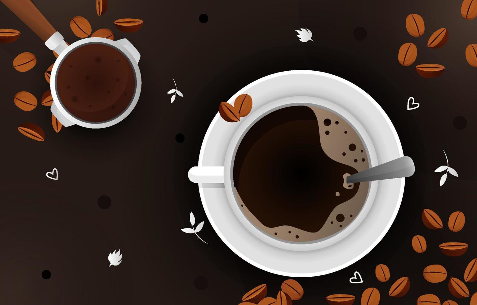 Kaffeetag Hintergrund vektor