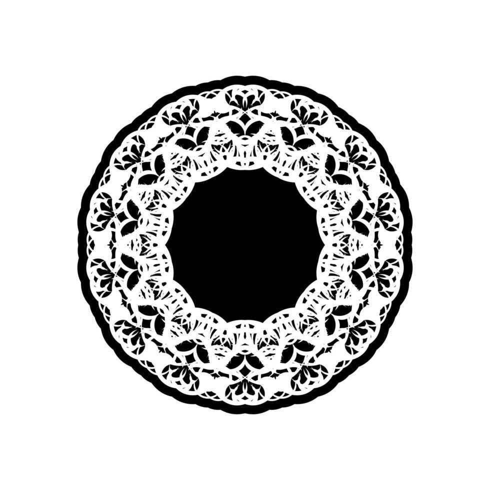 kreisförmiges muster in form von mandala für henna, mehndi, tätowierung, dekoration. vektor