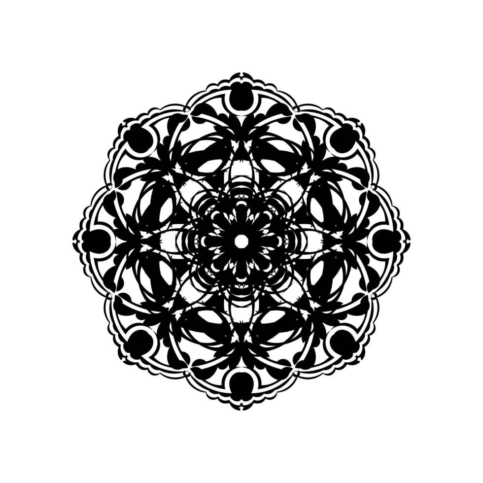 dekorativ runda blommig mönster. färgrik prydnad med årgång element vektor