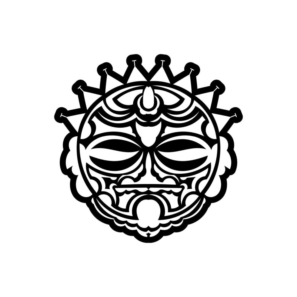 maori traditionell mask. polynesisk tatuering styled mask. vektor illustration.