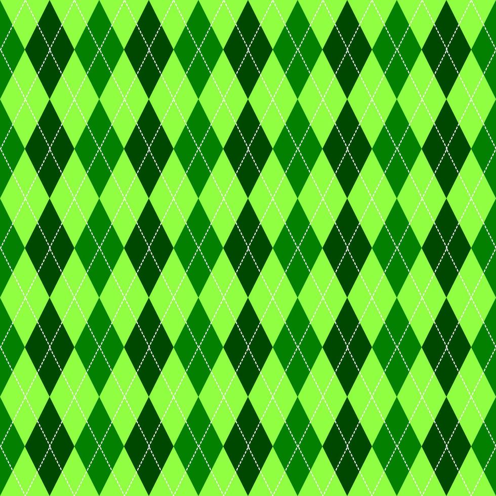 sömlös mönster grön och argyle bakgrund vektor