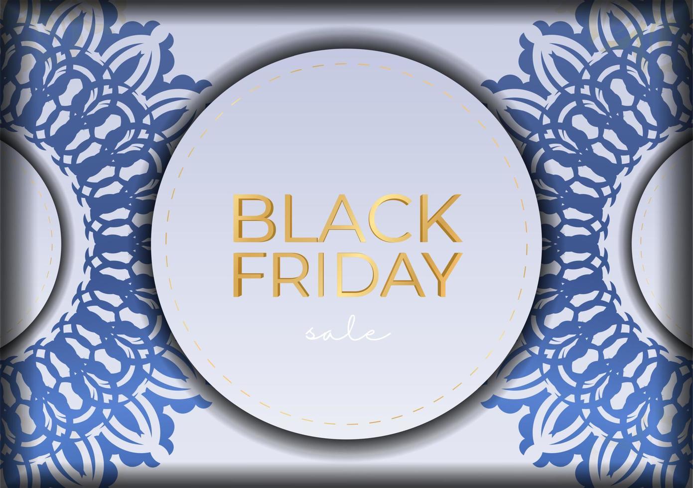 Beige Black Friday-Verkaufsplakatvorlage mit griechischen Ornamenten vektor