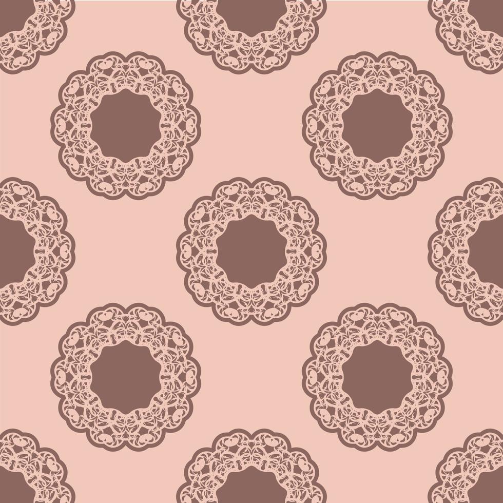 Nahtloses rosa Muster mit Vintage-Schmuck. vektor