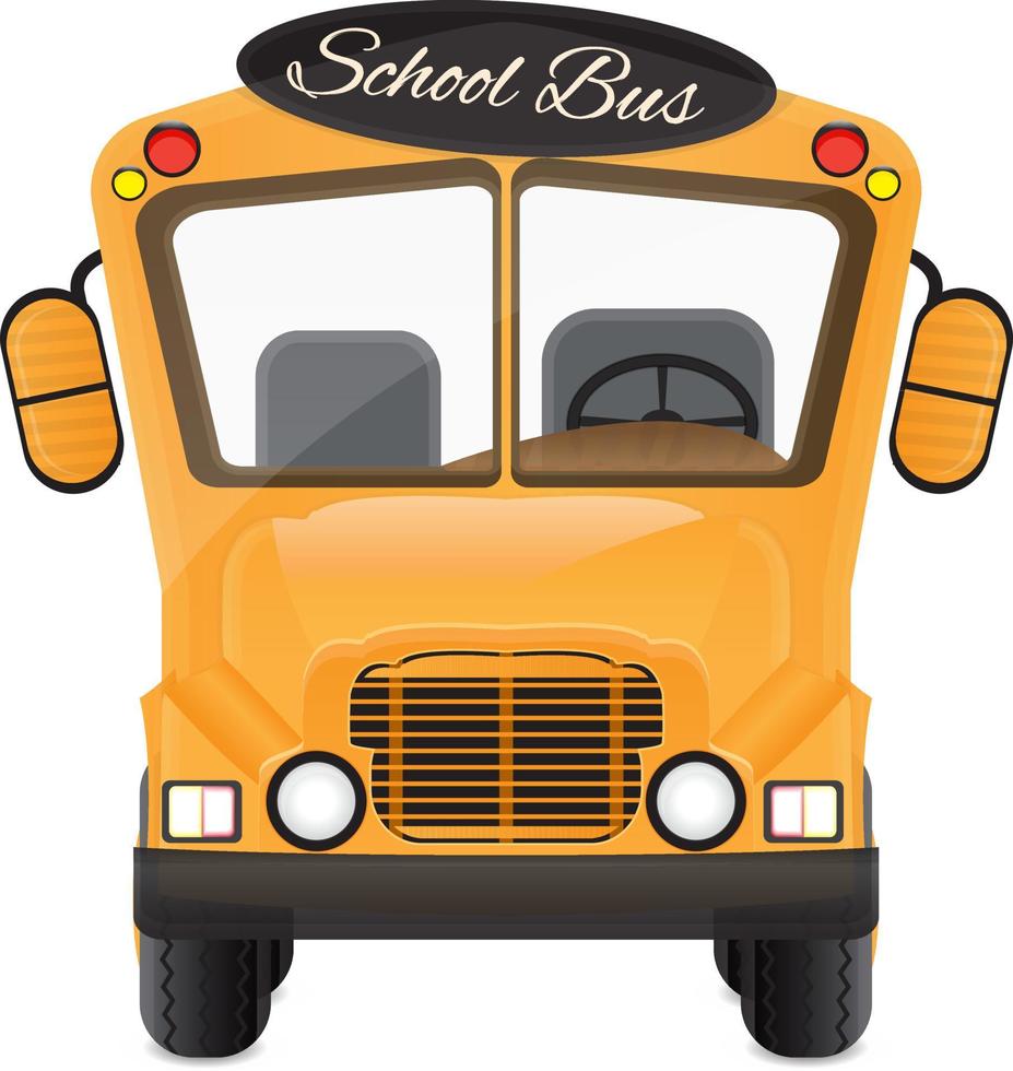 gul skola buss illustration främre se vektor