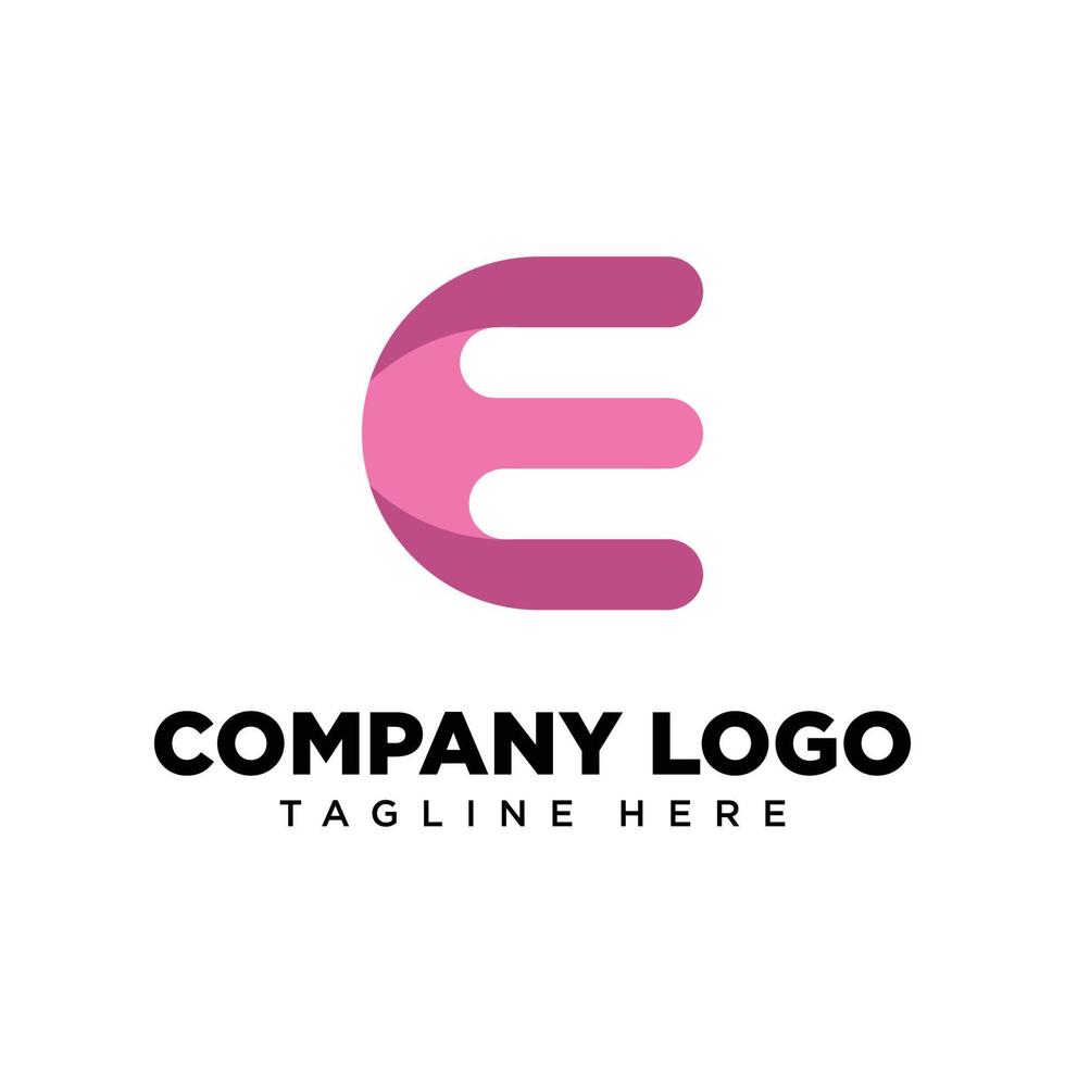 Logo-Design-Buchstabe e geeignet für Firmen-, Community-, persönliche Logos, Markenlogos vektor
