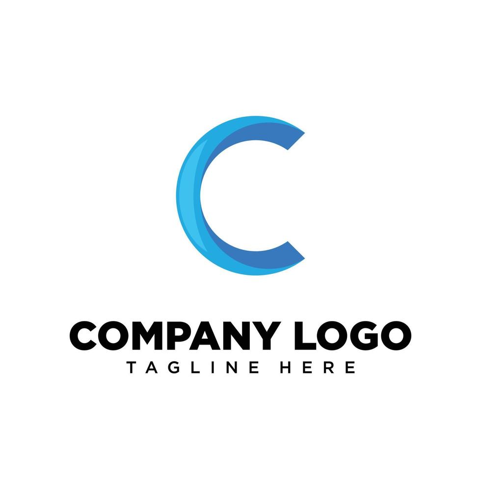Logo-Design Buchstabe c, geeignet für Unternehmen, Community, persönliche Logos, Markenlogos vektor