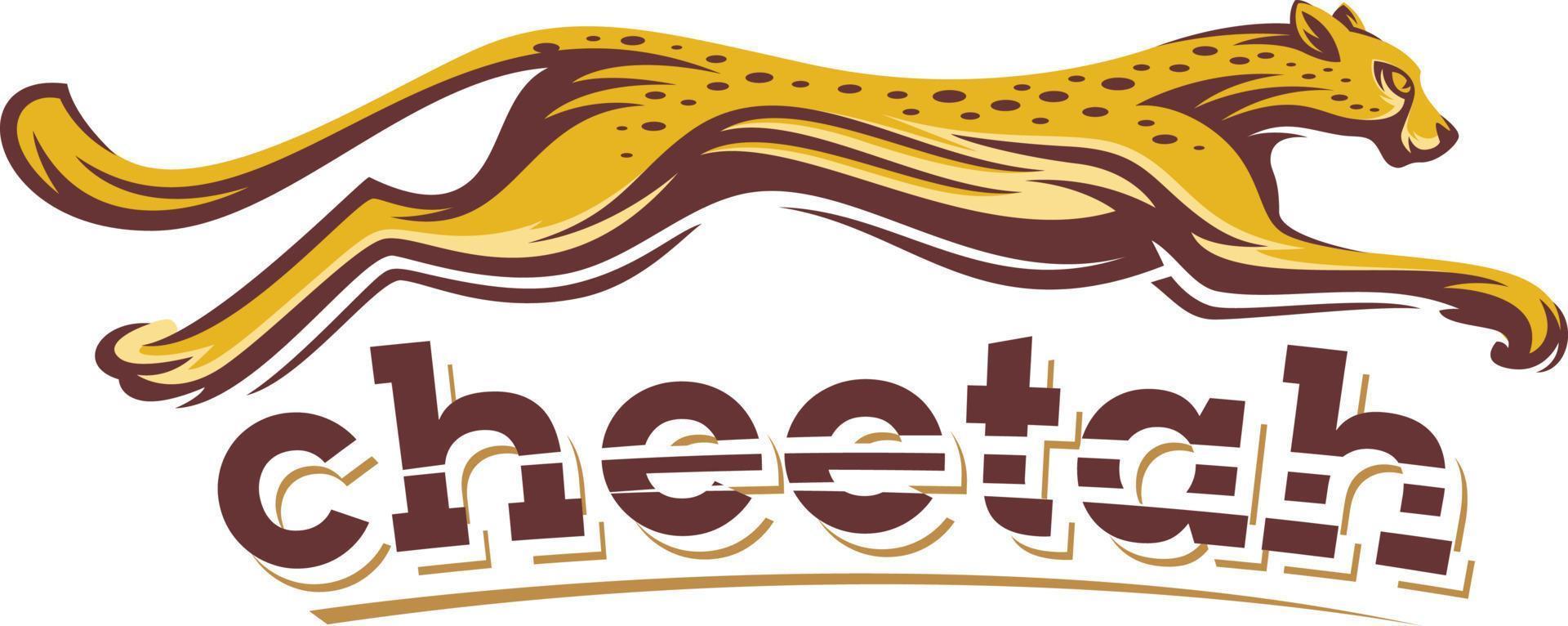 Gepard-Schnelllauf-Logo-Vektor vektor