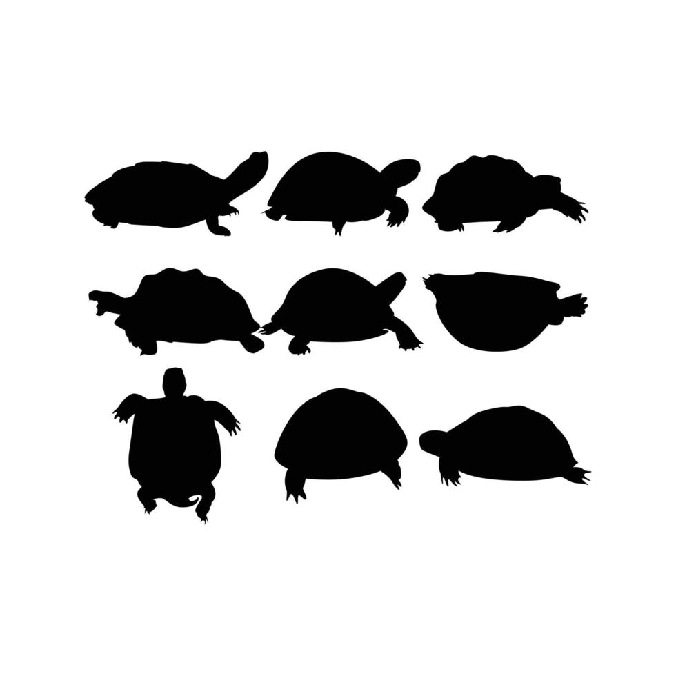 Schildkröte-Silhouette-Vektor-Illustration vektor