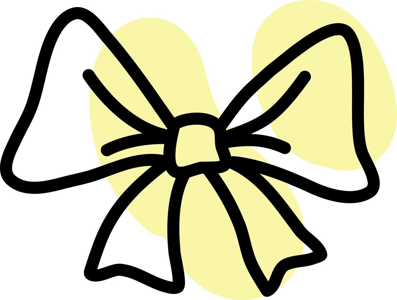 gul rosett, ikon illustration, vektor på vit bakgrund