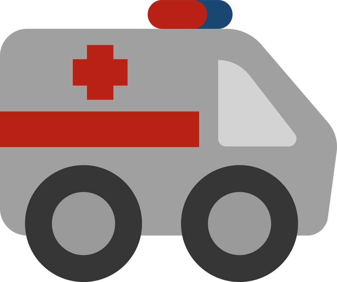 ambulans bil, illustration, vektor på en vit bakgrund.