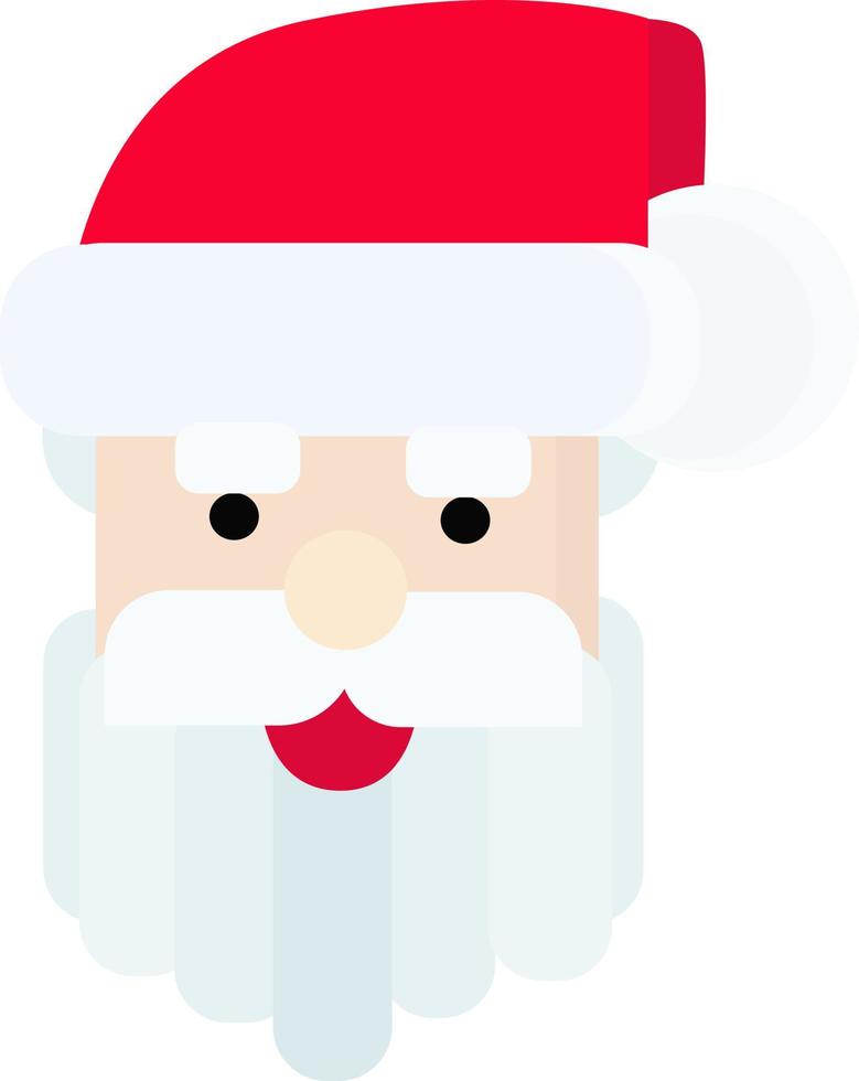 glücklicher Weihnachtsmann, Illustration, Vektor auf weißem Hintergrund.
