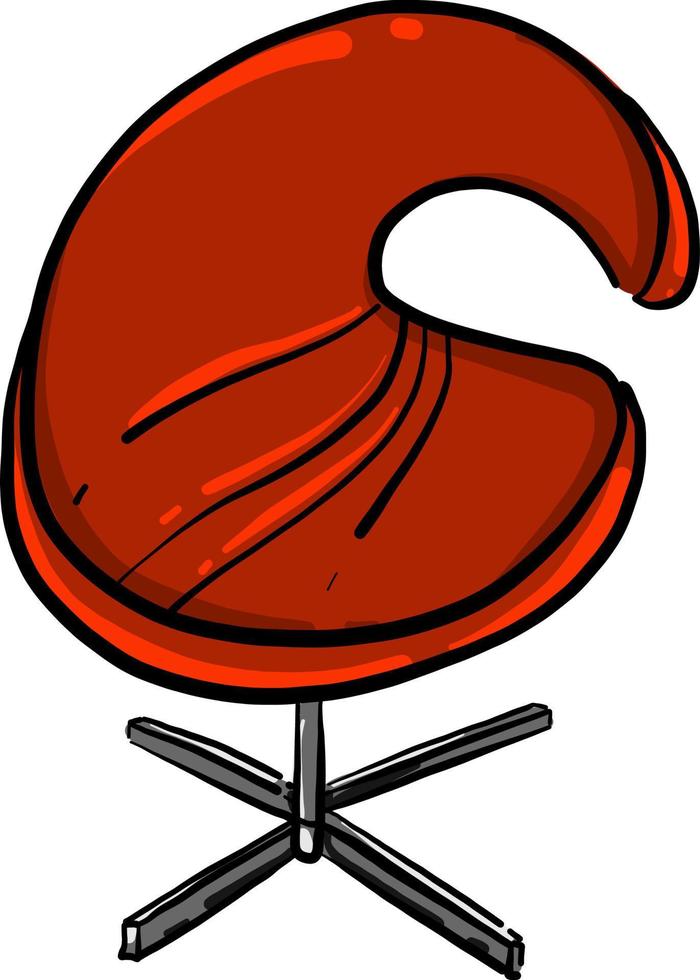 seltsamer Stuhl, Illustration, Vektor auf weißem Hintergrund