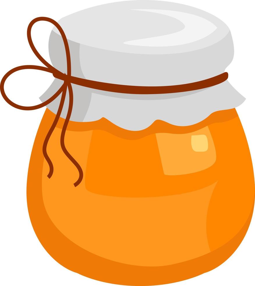 ljuv honung i burk, illustration, vektor på vit bakgrund
