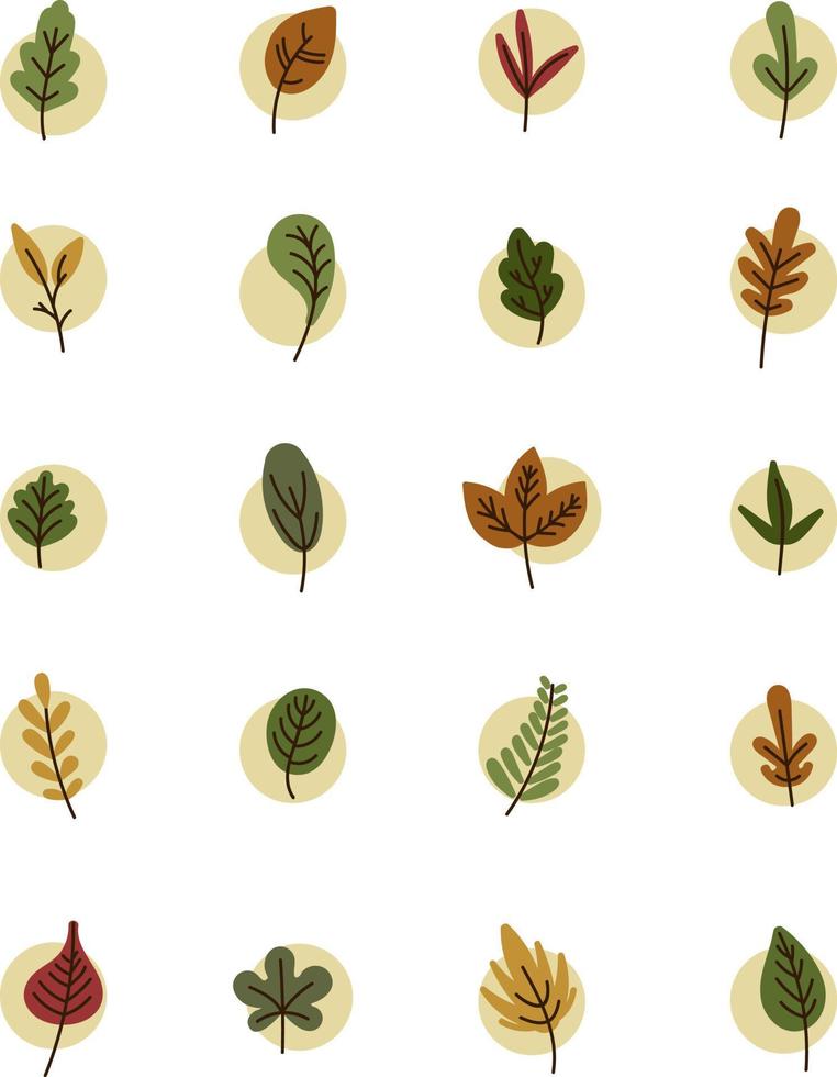 höst löv, illustration, på en vit bakgrund. vektor