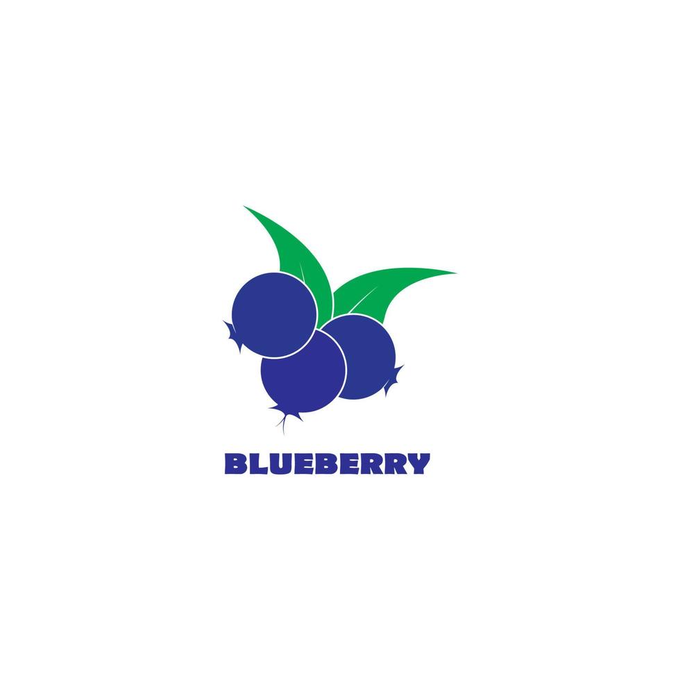 blåbär logotyp vektor mall ikon