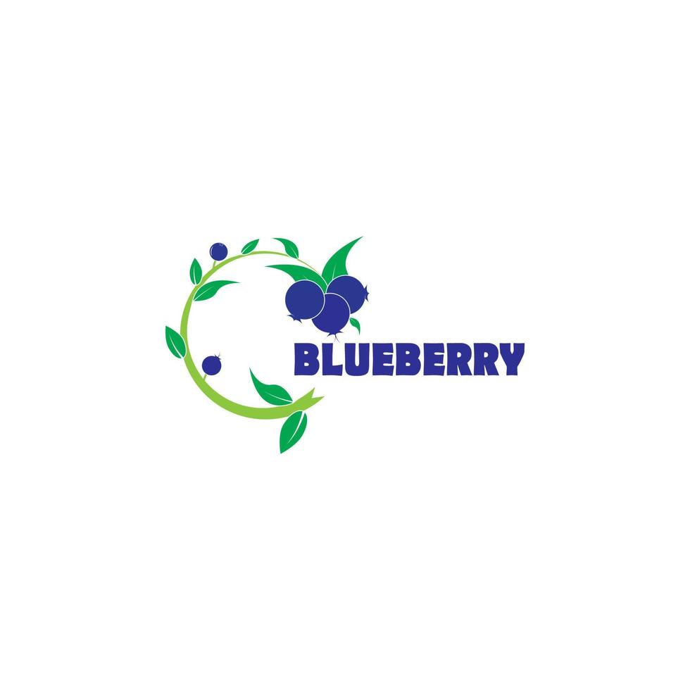 blåbär logotyp vektor mall ikon
