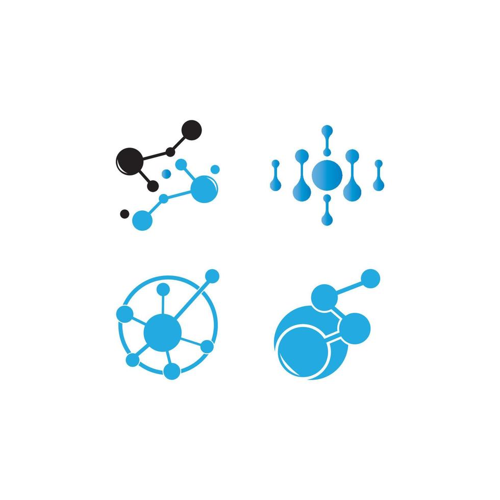 Molekül-Logo-Vektor-Illustration-Design vektor