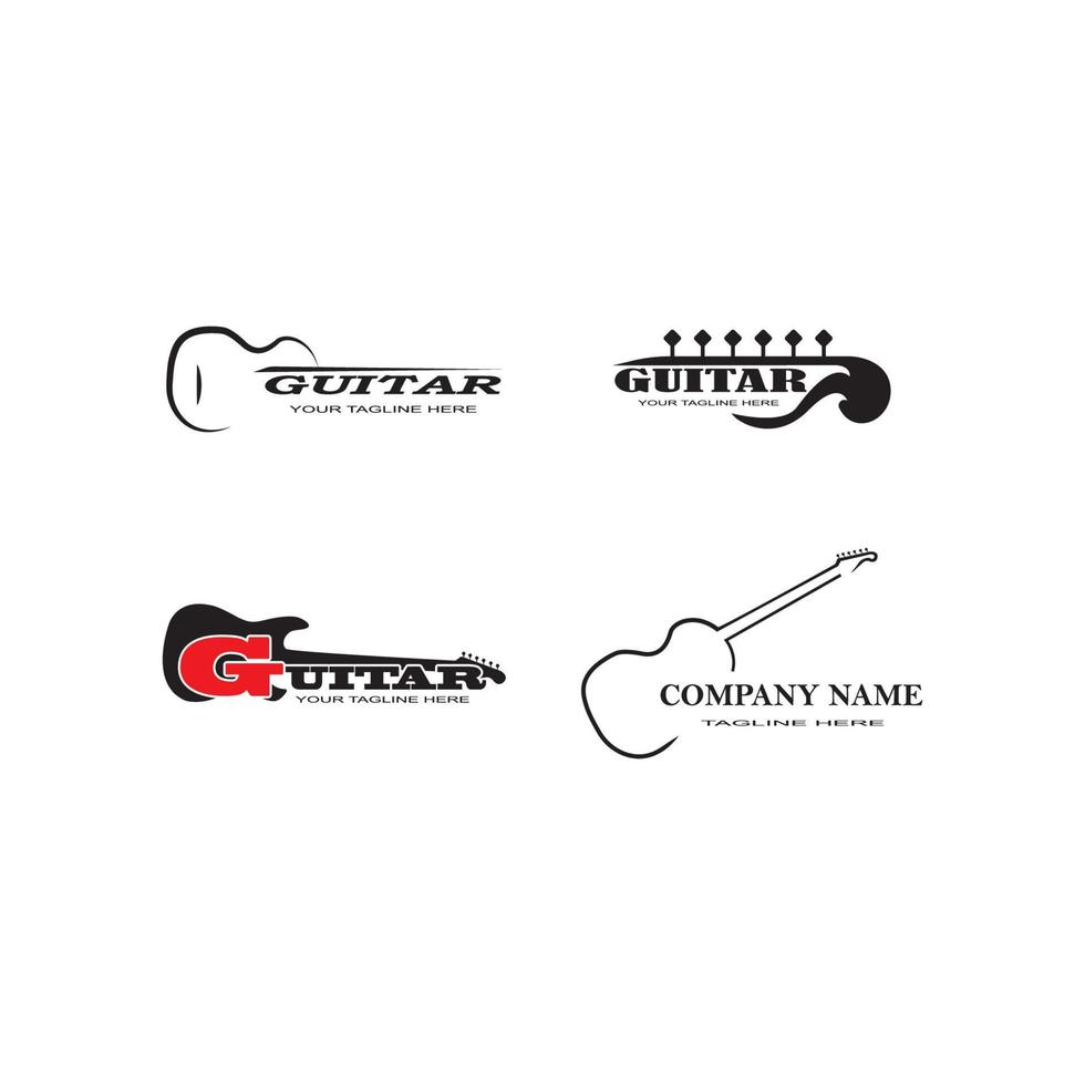 gitarre logo vorlage vektor symbol illustration