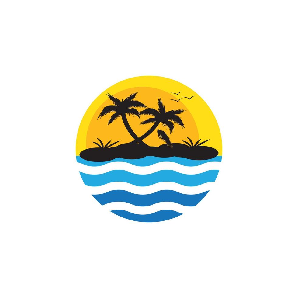 Kokosnussbaum Symbol Logo Vorlage Vektor Illustration