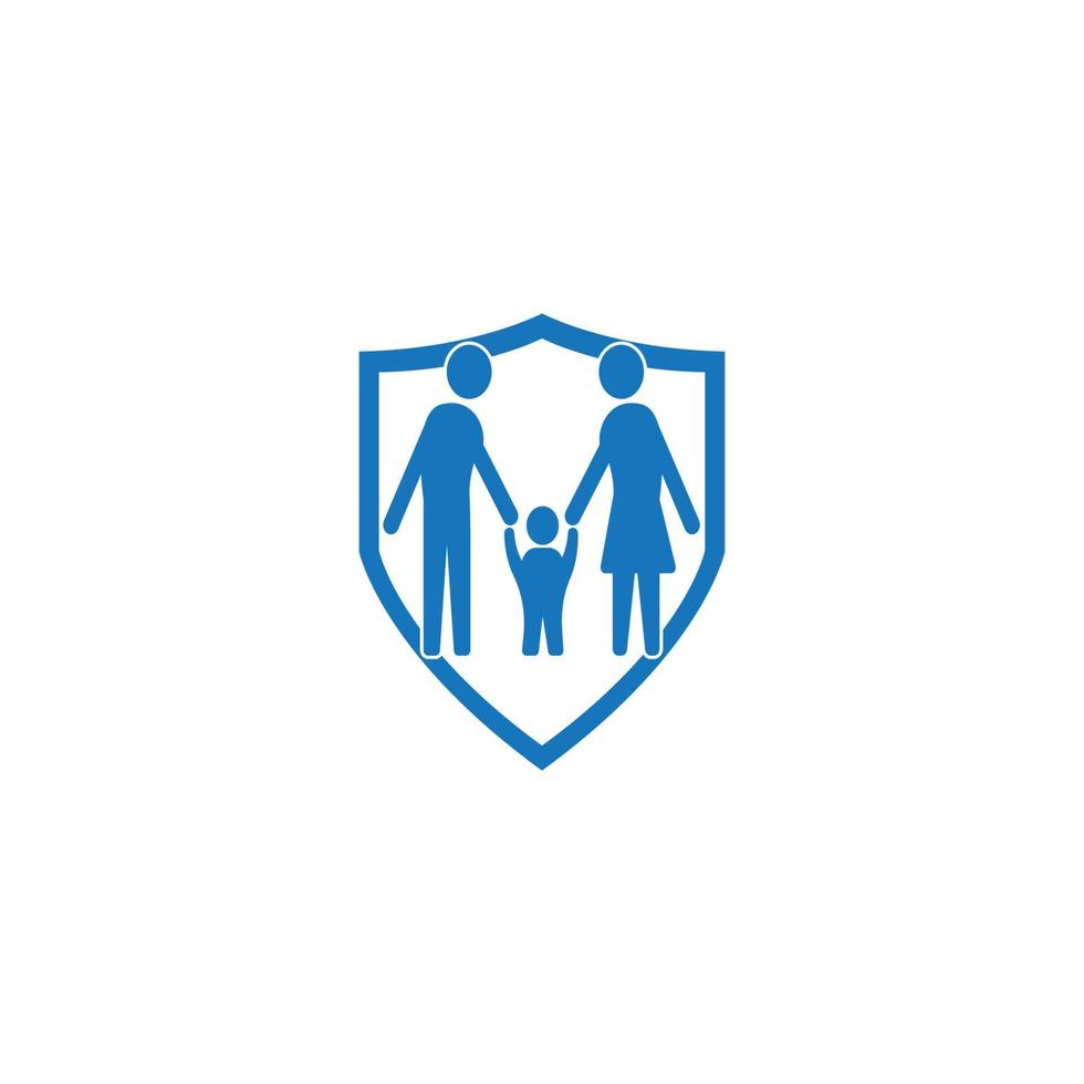 Gruppe von Menschen geschütztes Symbol Logo, Vektordesign vektor