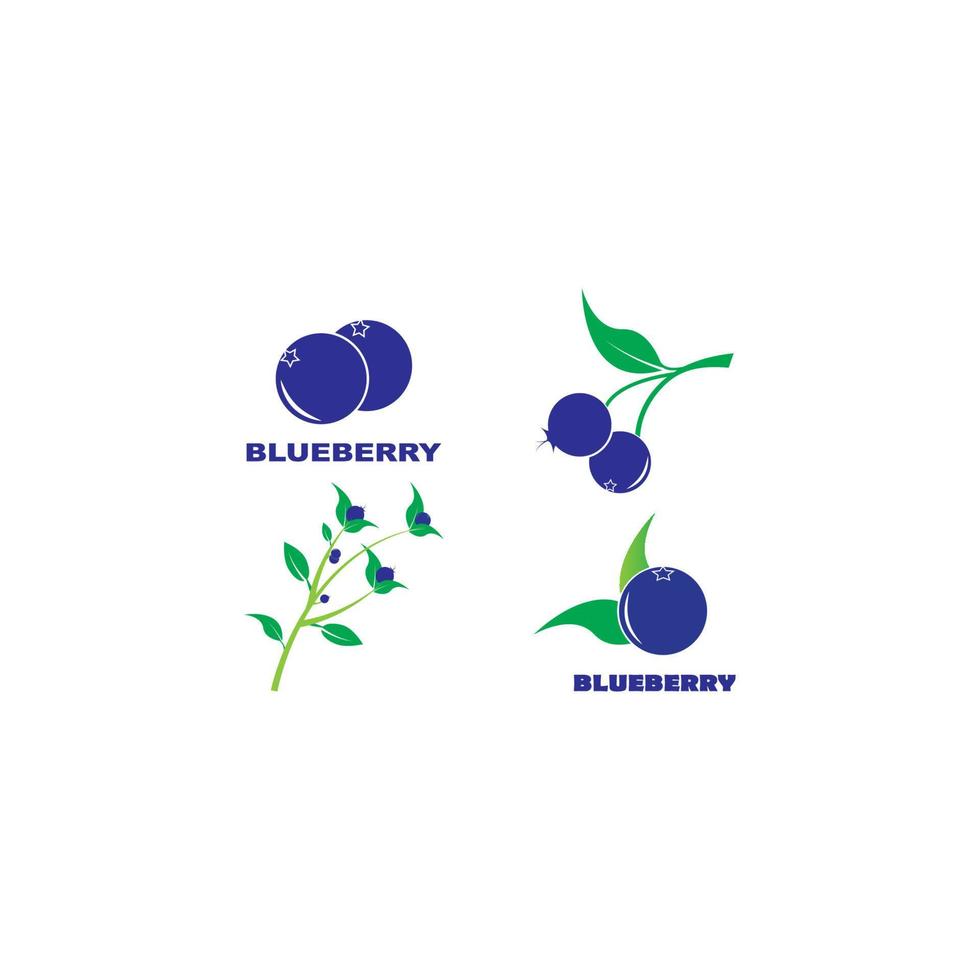 Blaubeer-Logo-Vektor-Vorlagensymbol vektor