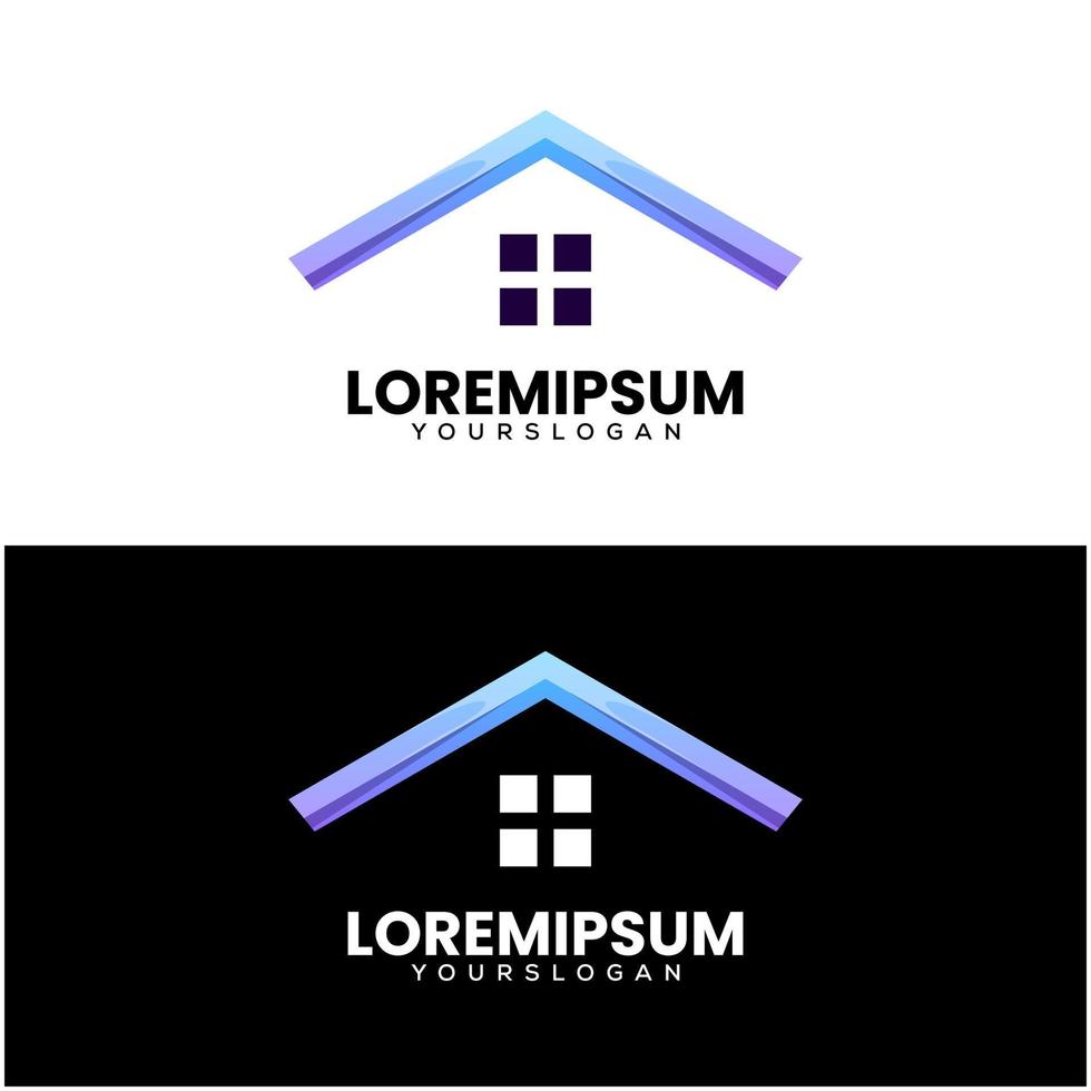 Hem lutning logotyp design mall vektor