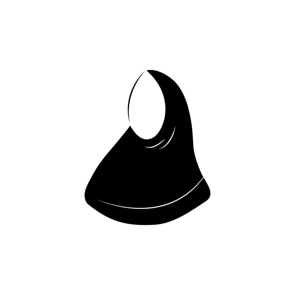 Hijab-Silhouette-Logo-Vektorelement vektor