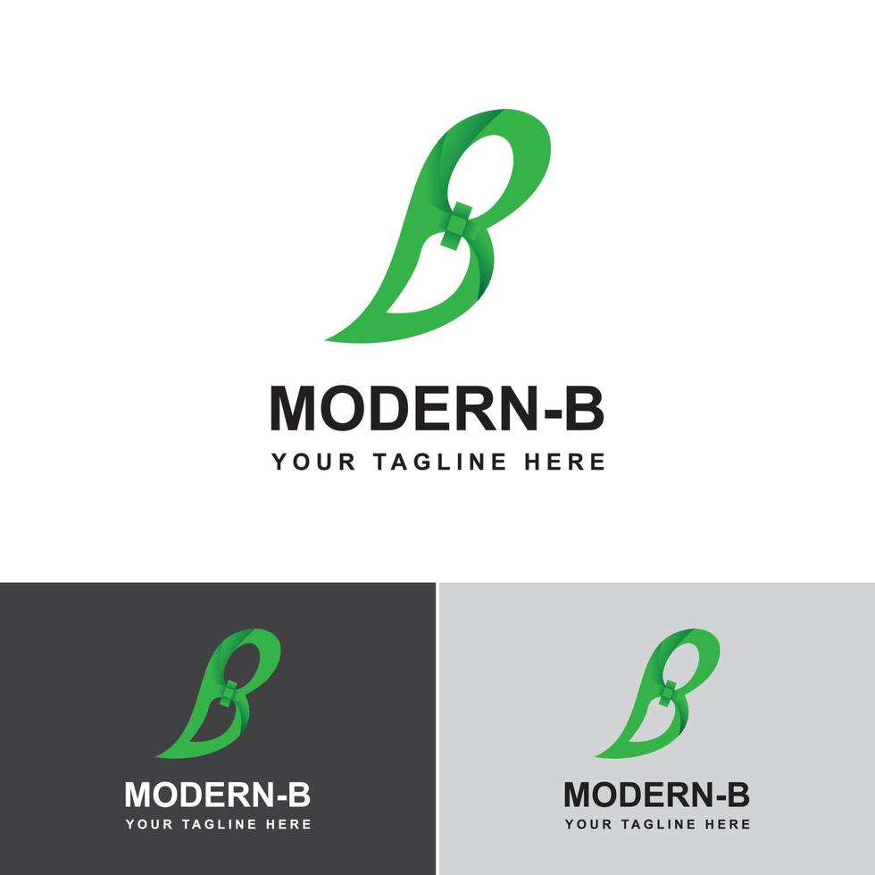 modernes b-Buchstaben-Logo-Design-Vorlage-Luxus-Icon-Konzept. modernes Logo für Firmen- oder Geschäftsidentität. Boutique-, Hochzeits- und Schönheitssymbolelement vektor