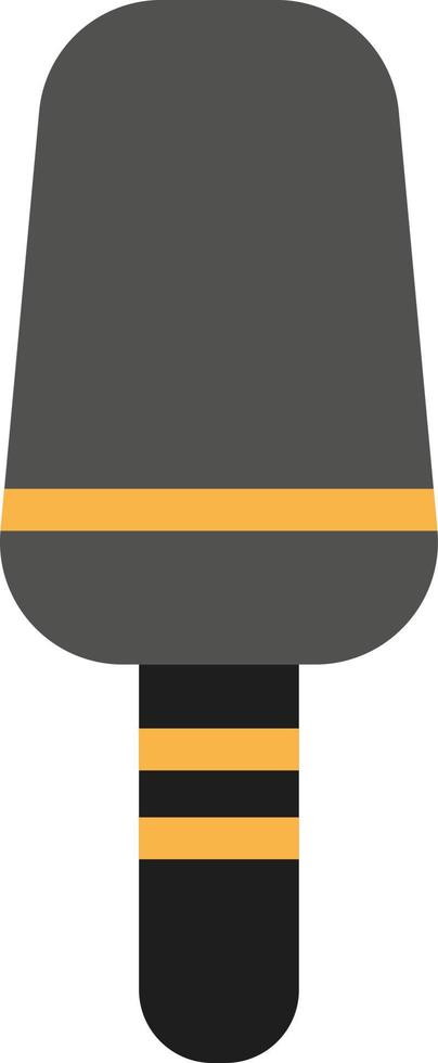 gul mikrofon, illustration, vektor på vit bakgrund.