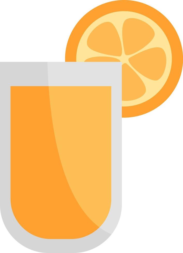 Orangensaft, Illustration, auf weißem Hintergrund. vektor