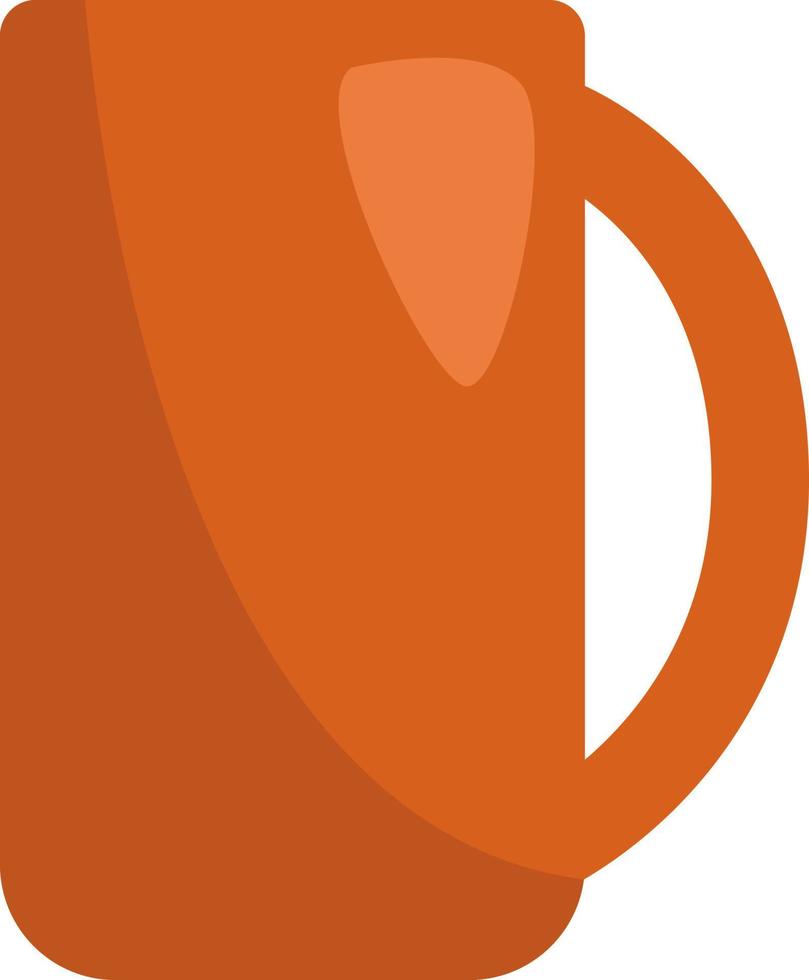 lång orange kopp, illustration, vektor, på en vit bakgrund. vektor