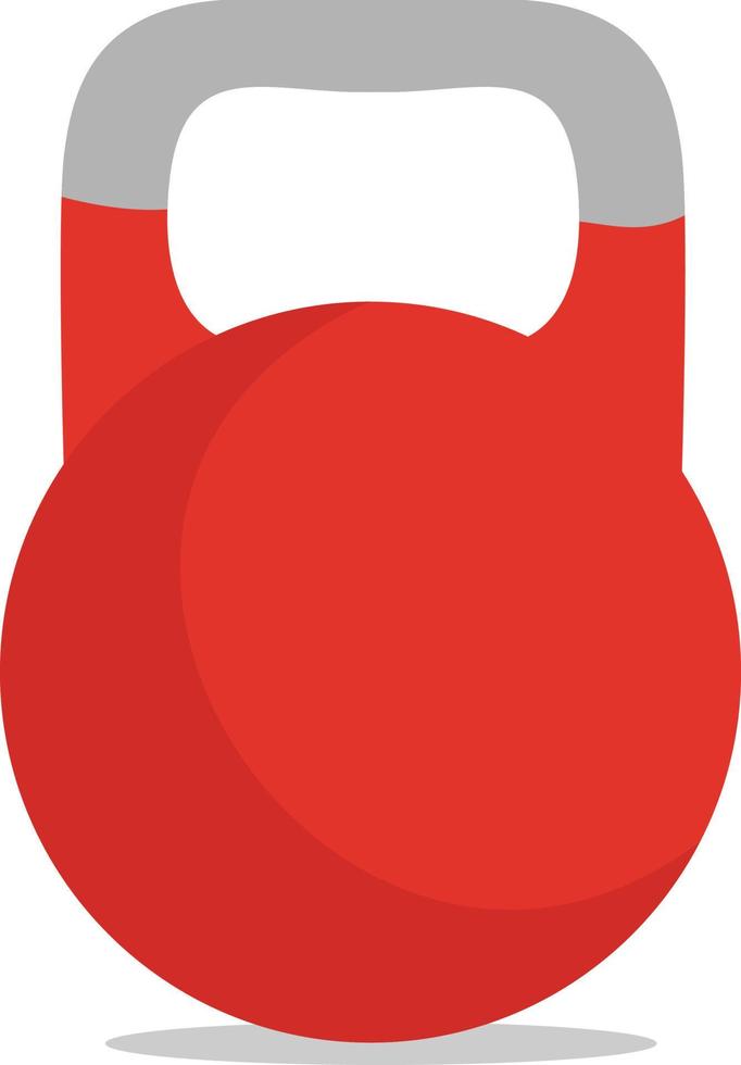 Kettlebell, Illustration, Vektor auf weißem Hintergrund.