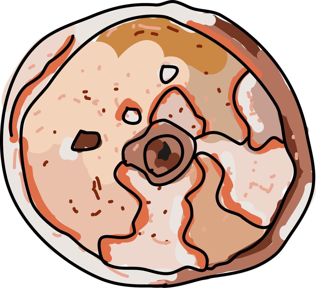 Donut, Illustration, Vektor auf weißem Hintergrund.