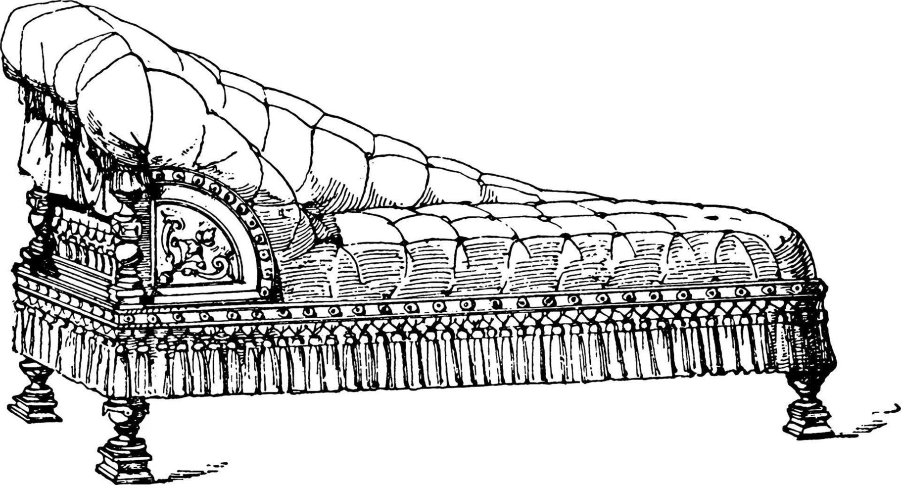 modern soffa, årgång illustration. vektor