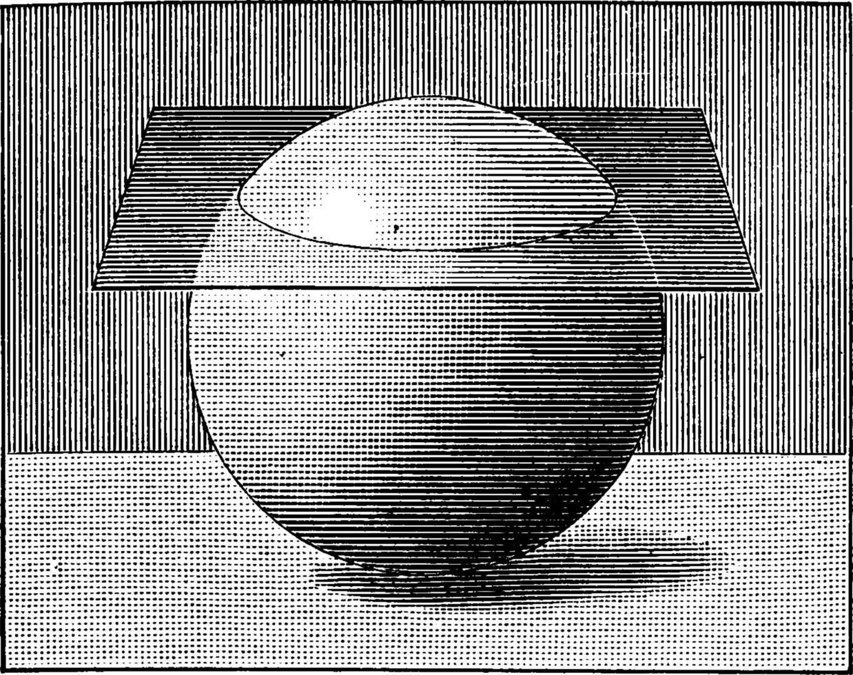 Kreis einer Kugel, Vintage Illustration. vektor