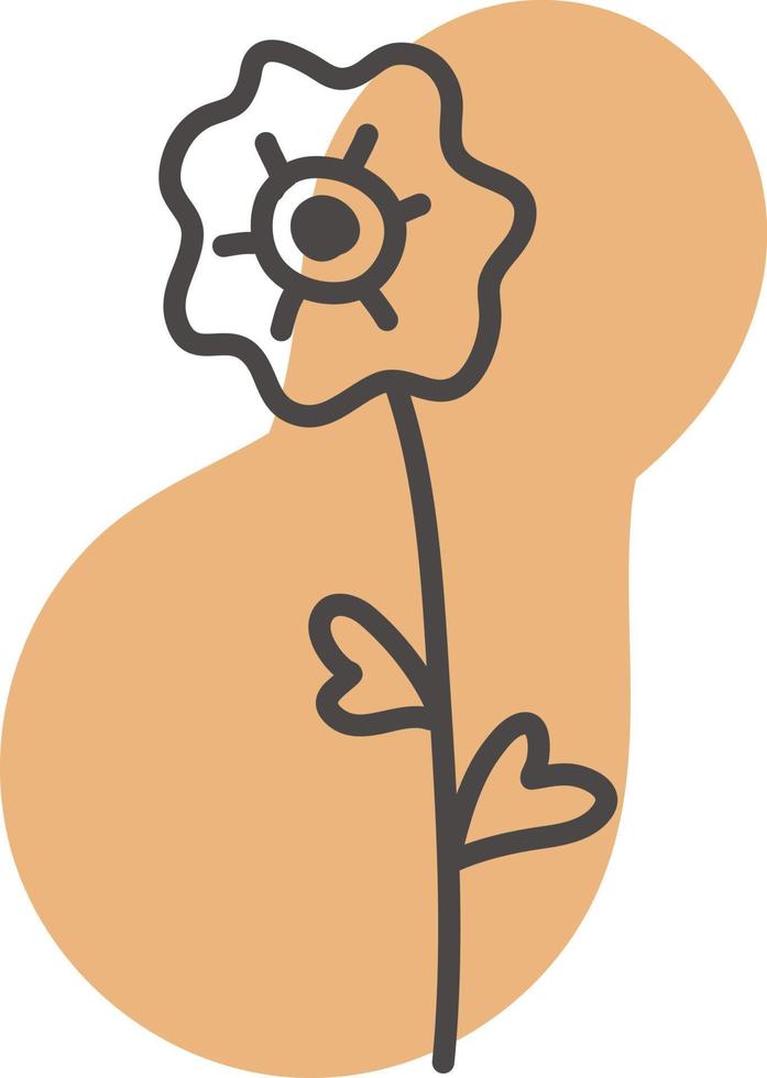 Gerbera Gänseblümchen Blume, Illustration, Vektor auf weißem Hintergrund.